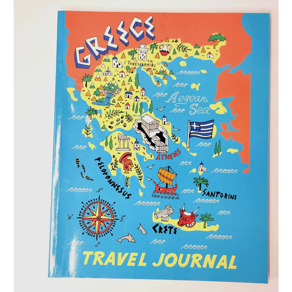Greece Travel Journal Kids Vacation Diary Activity Book Paperback Erin Rose